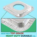10/30/50pcs Cubierta Cuadrada para Quemador de Estufa, Tapa Cuadrada para Cocina, Protector Antigrasa para Estufa de Gas, Anillo de Aluminio Engrosado, Limpieza de Encimera de Cocina, Adecuado para Uso Doméstico, en la Cocina y Restaurante