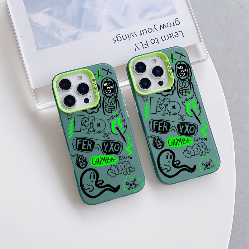 Fundas de Teléfono Creativas y Modernas con Estilo Rap Graffiti FERXXO para iPhone 16, 15, 14, 13, 12, 11 Pro Max, X, XR, XS MAX, 8, 7 Plus - Cubierta Trasera Mate Anticaída
