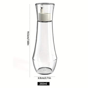 Dispensador de Enjuague Bucal de Vidrio Recargable con Tapa - 150/260ml, Contenedor Transparente para Encimera de Baño para Fácil Portabilidad