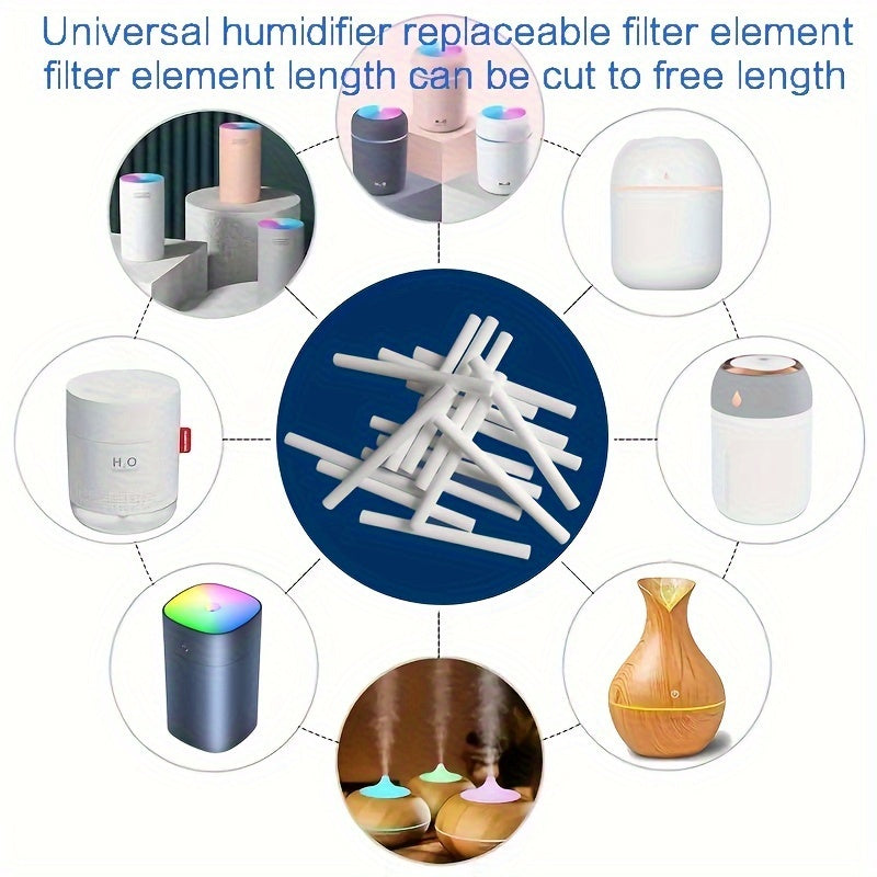 5/10/20/30/50 Piezas, Cartucho De Filtro De Repuesto Para Humidificador, Varilla De Hecho Algodón Para Humidificador Universal, Cartucho De Filtro De Repuesto Universal Para Humidificador General, El Cartucho De Filtro Puede Cortar La Longitud Libre, Ree