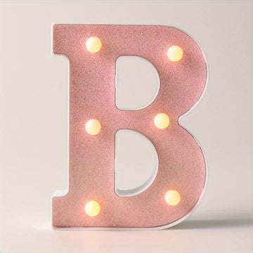 1pc Luces LED de letras, Alfabeto brillante y signo iluminado numérico, Regalo de luz nocturna para cumpleaños, boda, decoración de fiesta de Navidad