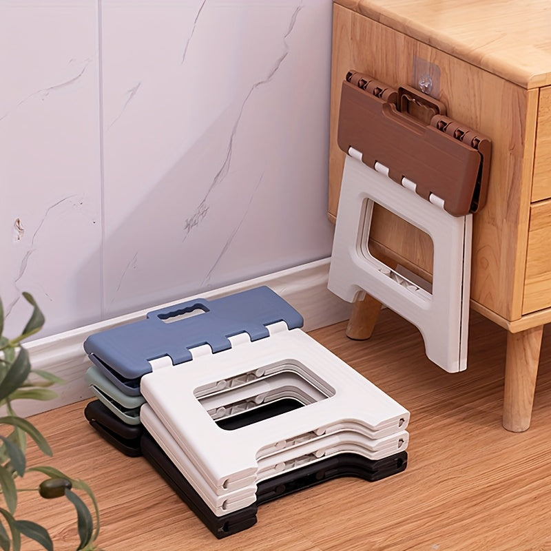 Taburete Plegable Antideslizante, Suficientemente Seguro y Resistente - Soporta hasta 136.08 KG - Reposapiés de 27.94 cm para Adultos o Niños, Almacenamiento de Escalera Plegable/Fácil de Abrir, para Cocina, Baño, Camping (Color Claro, 27.94cm)