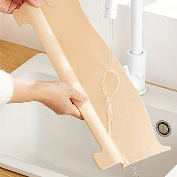 1 tablero de bloqueo de agua de silicón, protector contra salpicaduras para cocina, divisor para piscina con ventosas, almacenamiento en otoño e invierno, regalo de Navidad/Halloween