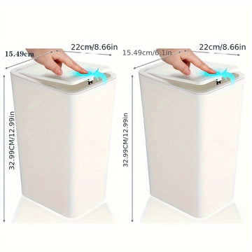 Bote de basura pequeño para baño, con tapa pop-up, 10L/2.6 galones, ideal para dormitorio, oficina, sala, cocina, 1/2/3 piezas, esenciales para el hogar