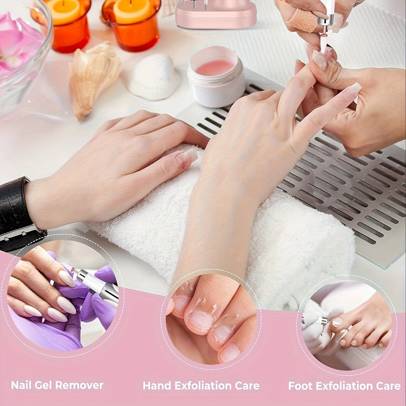Broca Eléctrica Portátil para Uñas, Juego Compacto de Lima Profesional para Acrílico y Gel, Herramientas de Manicura y Pedicura con Estilo para Uso en Salón o Hogar, Color Blanco