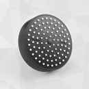 1 cabezal de ducha de lluvia a alta presión, circular, montado en la pared, acabado en negro, construcción de plástico duradero y fácil instalación para modernizar el baño, acabado pulido, funcionamiento suave