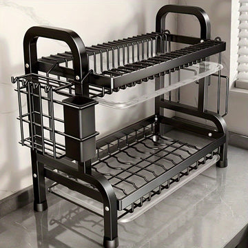 1 Pieza Caja de Almacenamiento para Cocina de Acero Inoxidable con Sistema de Drenaje - Organizador Multifuncional para Tazones, Platos y Cubiertos - Servicio Duradero para Alimentos