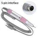 Manija de perforadora eléctrica profesional de 5 núcleos 35000 RPM - Herramienta de manicura y pedicura de alta velocidad con agarre ergonómico, control de precisión y bits de perforación intercambiables para arte de uñas, archivo, esmalte, afilado - Pie