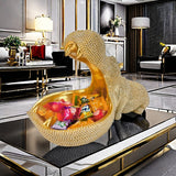 Escultura de Hipopótamo de Resina Versátil - Maceta Decorativa, Organizador de Llaves y Objetos Pequeños, Plato de Frutas para el Hogar y la Oficina