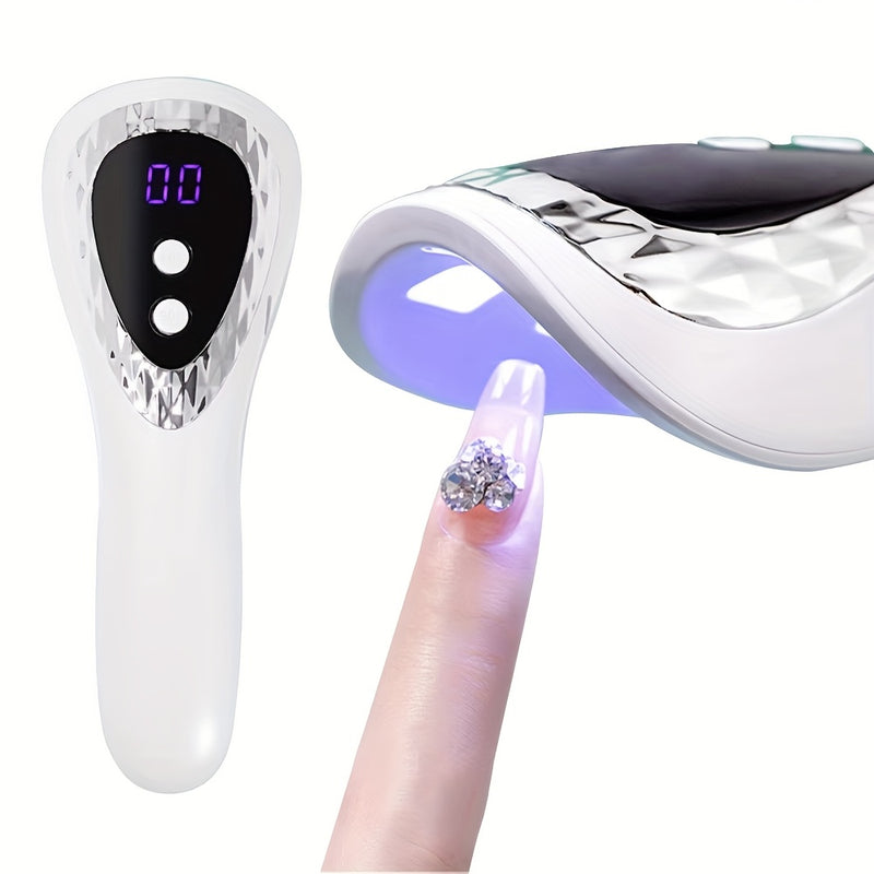 Lámpara de curado de uñas LED profesional - Secador de uñas portátil mini con batería de litio recargable, carga USB, diseño de plástico libre de formaldehído para manicura y pedicura, herramienta de arte de uñas