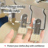 30pcs Clips de Acero Inoxidable para Ahorrar Espacio - Organizador Versátil para Sombreros, Zapatos, Pantalones | Solución de Almacenamiento Duradera y Portátil para Armario con Diseño Elegante