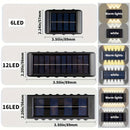 2 luces solares para pared, estilo nórdico, iluminación exterior para hogar y jardín, fácil instalación, ahorro de energía (blanco/ámbar)