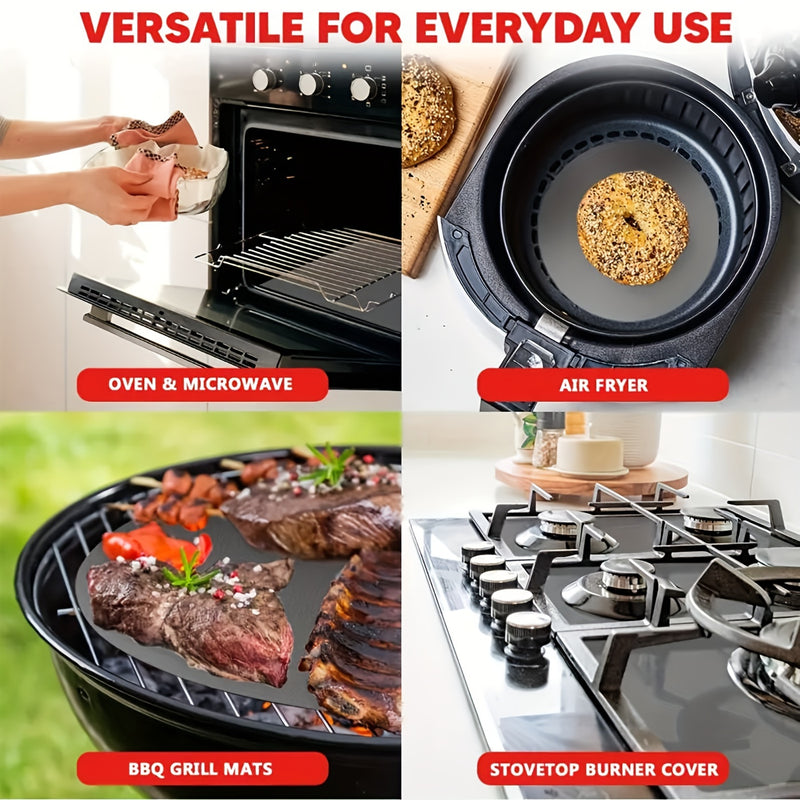 1/2pcs Revestimientos Antiadherentes para Horno Eléctrico para Fondo de Horno Grueso y Resistente para Alfombrilla de Horno para Fondo de Horno para Parrilla Eléctrica y de Gas Accesorios para BBQ Recuerdos de Fiesta Esencial para Vacaciones de Haya