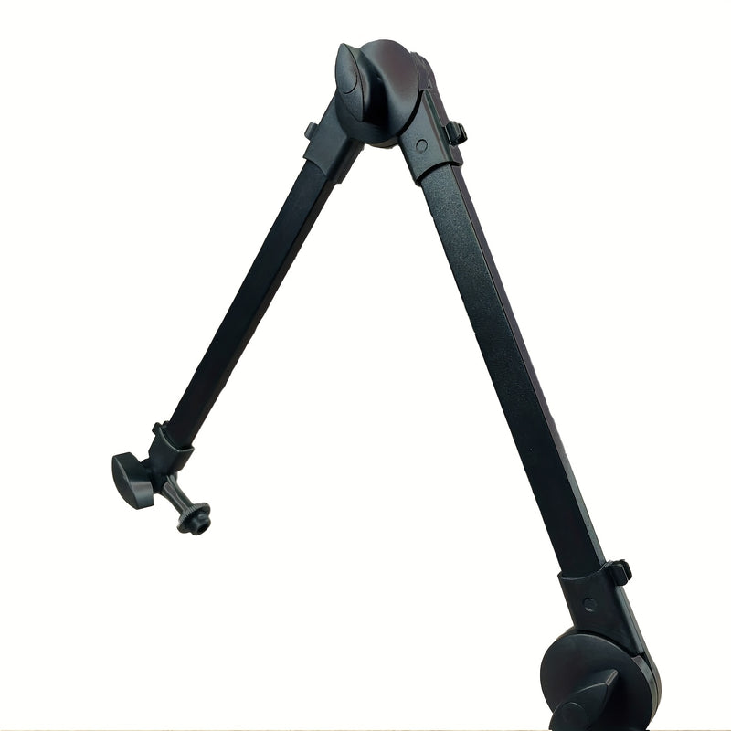 Kit de soporte de micrófono de hierro negro versátil - Sin muelle, brazo ajustable, incluye clips y conector XLR, ideal para grabación, transmisión, podcasting, juegos, etc., accesorio de micrófono