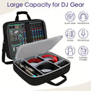 Bolsa para Mezclador DJ (Tamaño: 15.5" x 13" x 6"), Bolsa de Gran Capacidad con Relleno de 10mm, Ideal para Equipos de Grabación, Cables y Accesorios, Negra