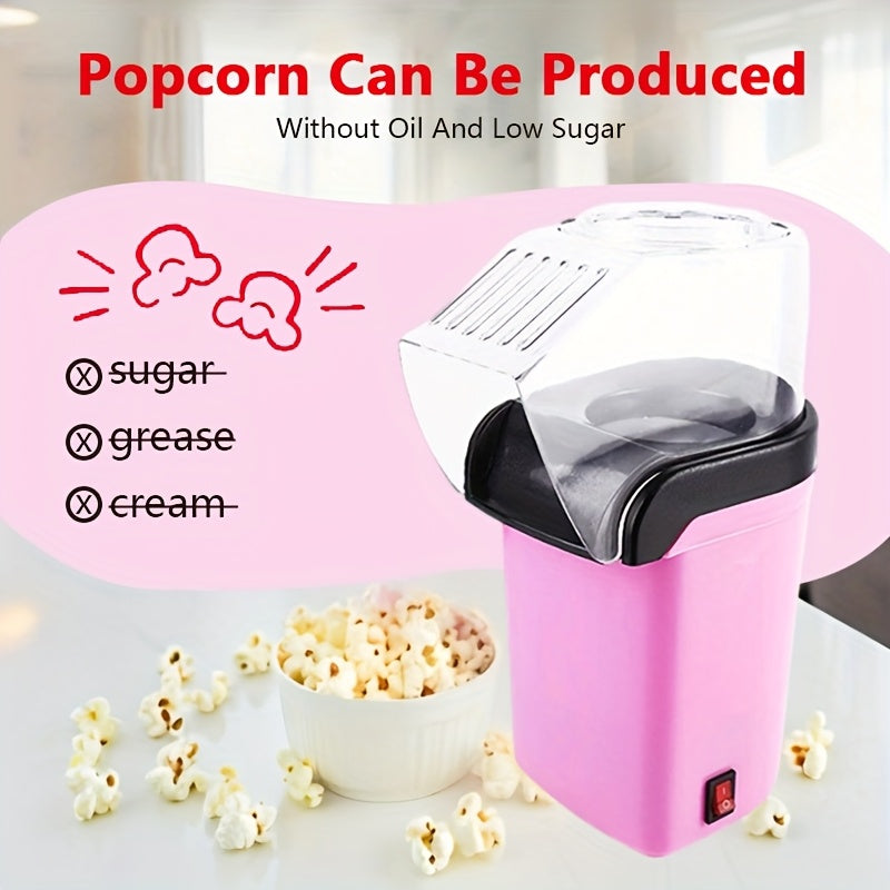 Mini máquina de palomitas inteligente sin aceite. Fabricante de palomitas | Tecnología de circulación de aire caliente, encendido con un botón, enchufe estándar EE.UU., fácil de limpiar | Ideal para cine en casa, ver televisión y reuniones con amigos | R