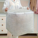 1pc Bolsa de Almacenamiento Plegable Grande con Cremallera - Organizador de Lona Lavable y Duradero para Ropa, Edredones, Calcetines, Mantas, Juguetes - Diseño Ahorrador de Espacio para la Organización del Hogar, Almacenamiento Debajo de la Cama
