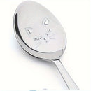 1/2pcs Cuchara De Acero Inoxidable Grabada Con Láser, Cuchara De Mango Largo, Cuchara De Gato Divertida, Linda Cuchara De Café Y Té, Regalo Para Hombres, Mujeres, Amigos, Él, Ella, Mejores Regalos De Cumpleaños Y Navidad, Artículos De Cocina, Cosas De Co