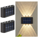Lámpara solar LED Shenzhi Tech con sensor de luz inteligente, encendido/apagado automático, luz exterior para pared con regulación automática de intensidad, ideal para jardín, calle o balcón