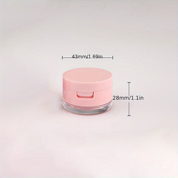Estuche Compacto para Polvo Suelto de 3g/5g con Tamiz y Esponja - Organizador de Maquillaje Portátil, Sin Fragancia, Mini, Polvo de Miel, Red de Aislamiento