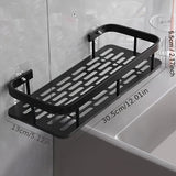 1 unidad/2 unidades, estante de plástico para pared sin taladro, gran capacidad, ideal para baño y cocina, ahorra espacio, fácil de instalar, para artículos de tocador, cosméticos y objetos varios