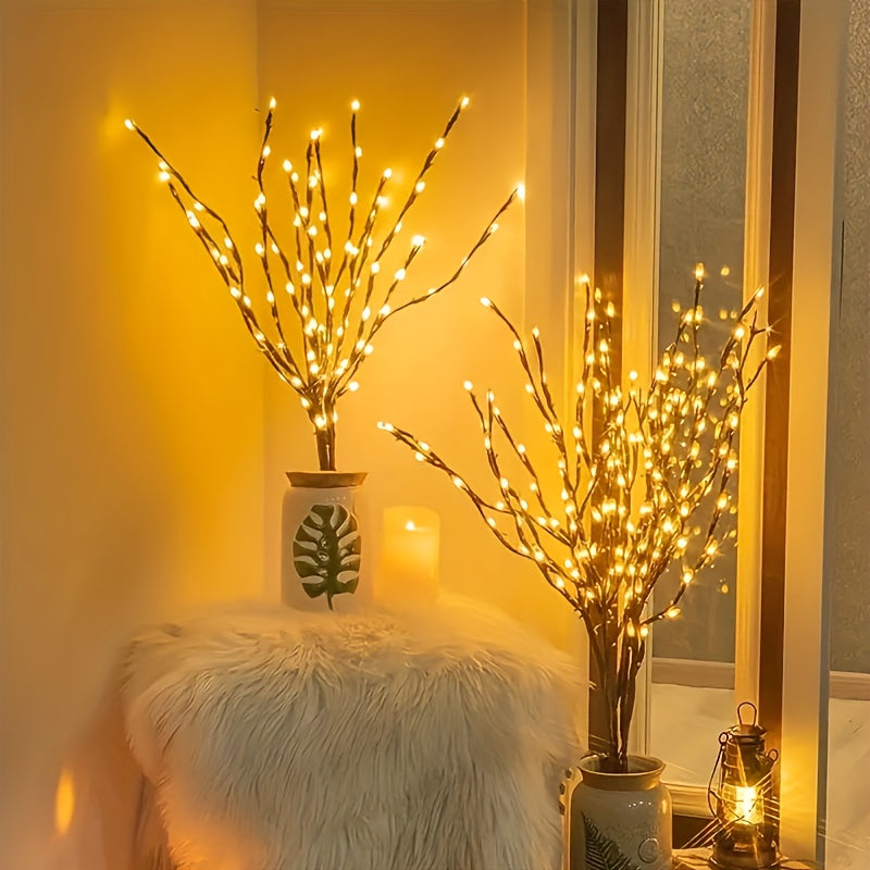 Luces de Rama con 20 LEDs para Decoración Interior en Bodas, Cumpleaños y Navidad - Luces de Hadas con Diseño de Ramas sin Batería