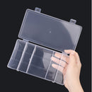 Caja de almacenamiento de pestañas verticales rectangular transparente de 5 cuadrículas con cierre de clic - Sin aroma, no requiere suministro de energía, sin batería - Organizador de herramientas de maquillaje, 1 paquete