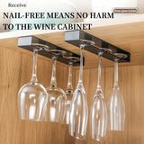 2/4/6 piezas, soporte para copas de vino, acabado pulido, estante colgante de plástico, soporte de secado de vidrio de pierna alta para almacenamiento y organización de bar de cocina.