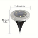 12PCS Luces de jardín solares - Luminaria LED eficiente en energía con sensor de luz, montaje semi-hundido, pantalla de lámpara de acero inoxidable pulido, cuerpo de ABS, fixture decorada con cristal desmontable, base de bombilla B15d, batería de níquel
