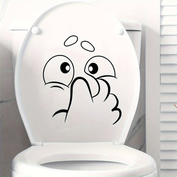 1pc Calcomanía Humorística para Inodoro, de Plástico, Autoadhesiva, Decoración para Inodoro