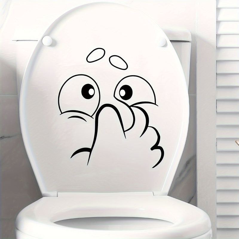 1pc Calcomanía Humorística para Inodoro, de Plástico, Autoadhesiva, Decoración para Inodoro