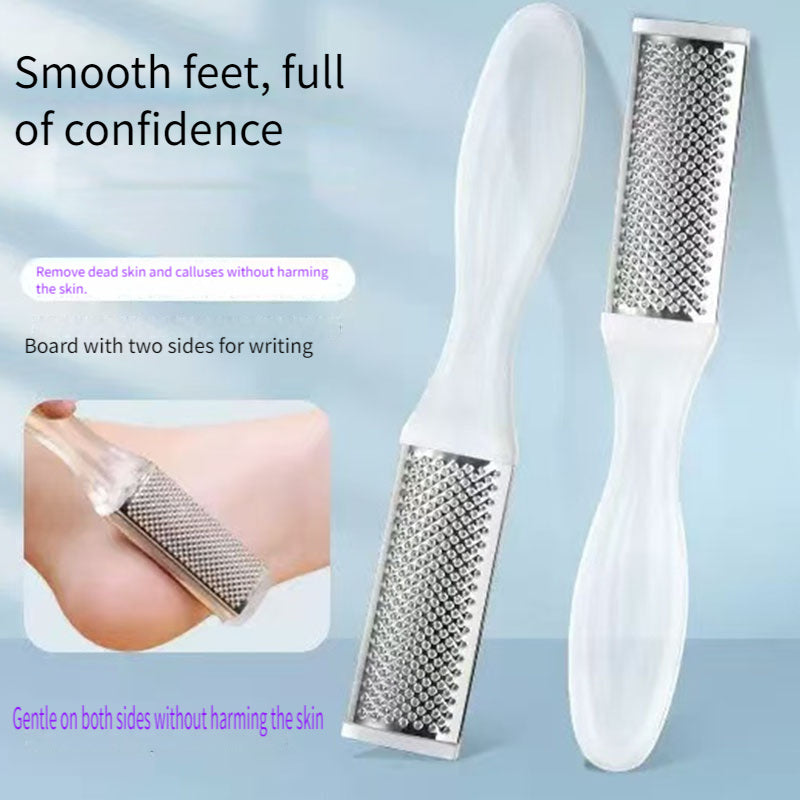2 piezas de almohadilla desolladora de pies, masajeador de pies exfoliante para piezas viejas claras beige, herramienta de cuidado de pies seco y húmedo para uso en casa - Regalo perfecto para mayores