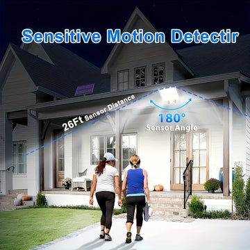 344 Luces solares para exteriores LED, luz blanca, 1pc/2piezas, impermeable, sensor de movimiento, ángulo ajustable, ideal para jardín, patio, jardín, garaje - Batería de níquel cargada por energía solar, iluminación exterior | Luz exterior moderna | Luc