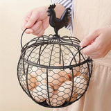 Canasta para huevos, canasta de frutas, bocadillos de nueces, cesta de almacenamiento de hierro, adornos artesanales, cestas para estanterías
