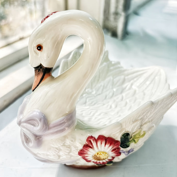 Jabonera en forma de cisne, 1 pieza, colores vivos, realista y muy exquisita