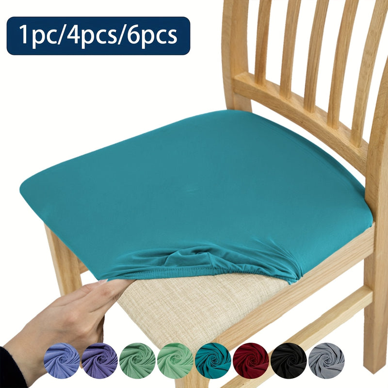 Juego de 1, 4 o 6 fundas elásticas para cojines de silla, ideales para salas, taburetes y decoración del hogar