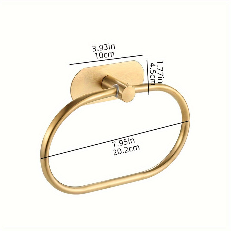 Anillo para Toalla Ovalado Sin Taladro, Decoración de Regalo de Navidad/Halloween