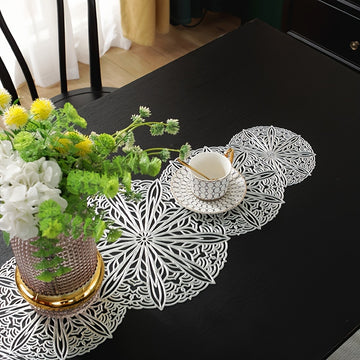 1 Mantel Individual De PVC, Camino De Mesa, Mantel Largo, Mantel Individual Con Aislamiento Térmico, Mantel Individual Decorativo, Para Camino De Mesa De Café, Granja, Cocina, Mesa De Comedor, Vacaciones, Fiestas, Decoración De Cenas