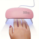 Lámpara de uñas plegable y portátil Sunmini - Diseño compacto alimentado por USB para uso en casa y salón, amigable con tonos claros, con intensidad de luz ajustable y 3 modos de enfriamiento, lámpara de uñas para uñas, equipo de salón, estética moderna,