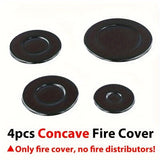 Juego de 4 Tapas Sabaf para Estufas de Gas - Opciones Plana/Cóncava, Material Duradero, Ideal para Accesorios de Quemador de Horno y Cabeza de Estufa, Protectores de Tejedoras