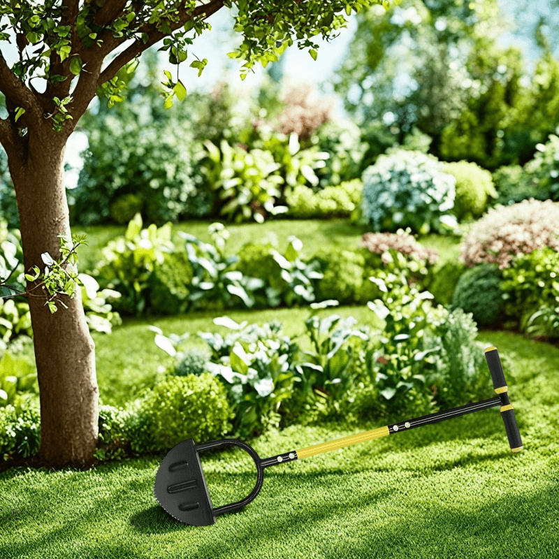 Pala de jardín de metal de alta resistencia de 10 metros/60 pulgadas con prueba de 8000 giros flexibles, rotación libre de 360°, diseño ligero de 2,5 kg para un corte eficiente de bordes en 99% de los escenarios, ideal para césped de parque y jardinería,