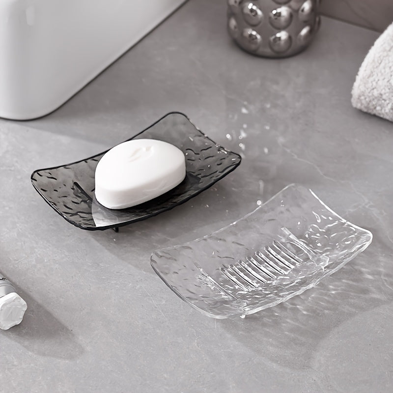 1 pieza Jabonera de plástico con drenaje, caja de almacenamiento de jabón para el hogar sin perforaciones, accesorios creativos para el baño y la cocina.