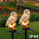 2 Luces Solares de Búho, Farol Solar para Jardín con Estaca, Temática Animal, Control Encendido/Apagado, Pilas de Níquel, Decoración para Césped y Patio
