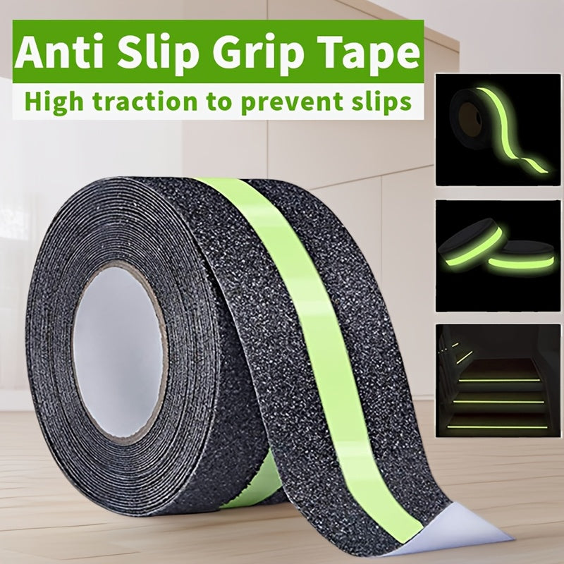 Adhesivo Antideslizante con Fosforescente, Cinta de Tracción para Escaleras y Superficies Resbaladizas - Reduce el Riesgo de Caídas en Interiores o Exteriores, 2 Pulgadas x 16.4 Pies/5cm*5m