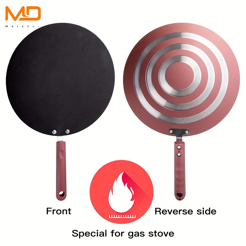 Sartén antiadherente de 11,8 pulgadas (29,97 cm) para panqueques, pizza y pasteles de capas - Aleación de aluminio duradera, resistente a rayones, sartén multiusos con mango resistente al calor, ideal para estufa de gas, panqueques y pasteles.