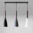 Lómpara de techo nórdica moderna de 3 cabezas en negro, blanco y gris - Zócalo E27, cableado, hardware de instalación incluido para decoración de oficina, cocina y comedor, iluminación de comedor | Lámpara de techo elegante | Candelabro de hierro fundido