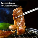 Juego de 2 Pinzas de Cocina de Acero Inoxidable Premium - Duraderas, Ergonómicas para Barbacoa y Cocina, Pinzas Precisas para Manipular Alimentos - Ideales para Asar, Cocinar y Preparar Comidas