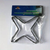 2 piezas de soporte de estufa de acero inoxidable - Dispersor de calor y soporte de olla para estufas de gas, estufas de camping y cocina, diseño de hierro duradero con grifos seguros, protector de estufa, acabado metálico elegante, construcción sólida