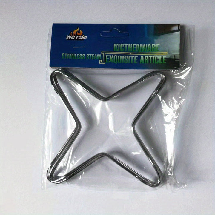 2 piezas de soporte de estufa de acero inoxidable - Dispersor de calor y soporte de olla para estufas de gas, estufas de camping y cocina, diseño de hierro duradero con grifos seguros, protector de estufa, acabado metálico elegante, construcción sólida