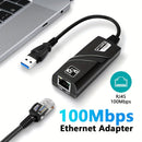 Adaptador Ethernet USB-C a RJ45 100Mbps, Adaptador de Red Compacto con Alimentación USB para Portátil, Compatible con Chips Aladdin, Plug & Play para Oficina en Casa y Gaming, Actualización de Red para Portátiles, Apariencia Profesional, Conexión Rápida